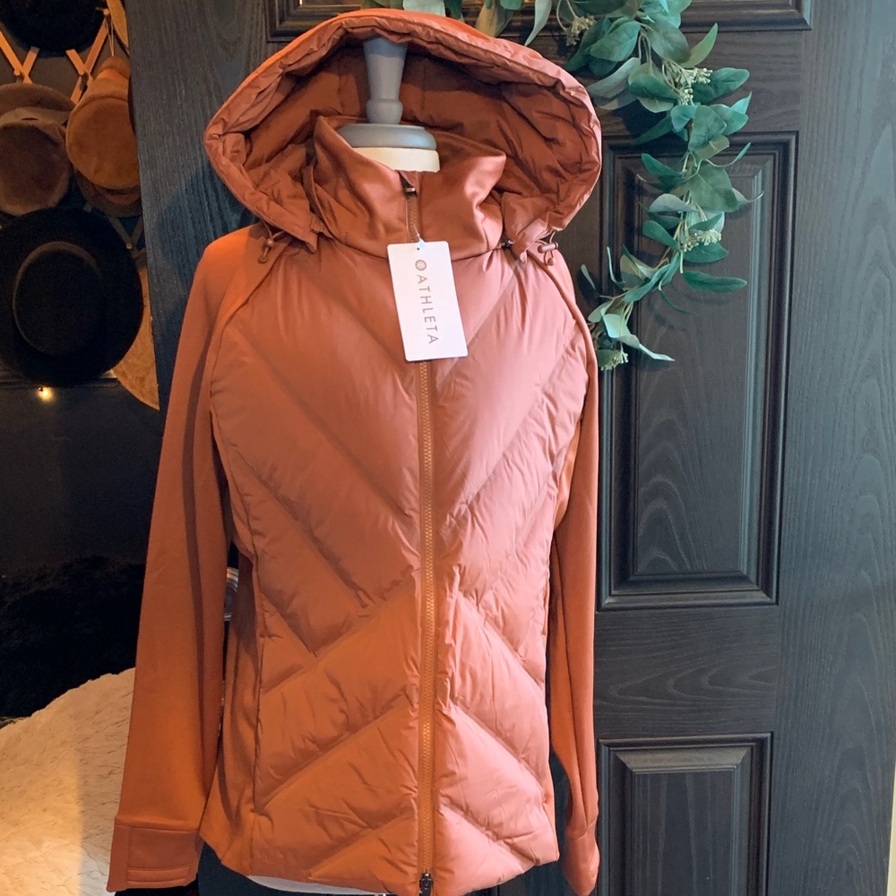 NWT Athleta Inlet Down Puffer Jacket Women’s XL Rust